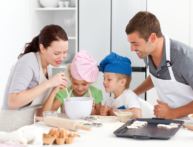 family eating gluten free